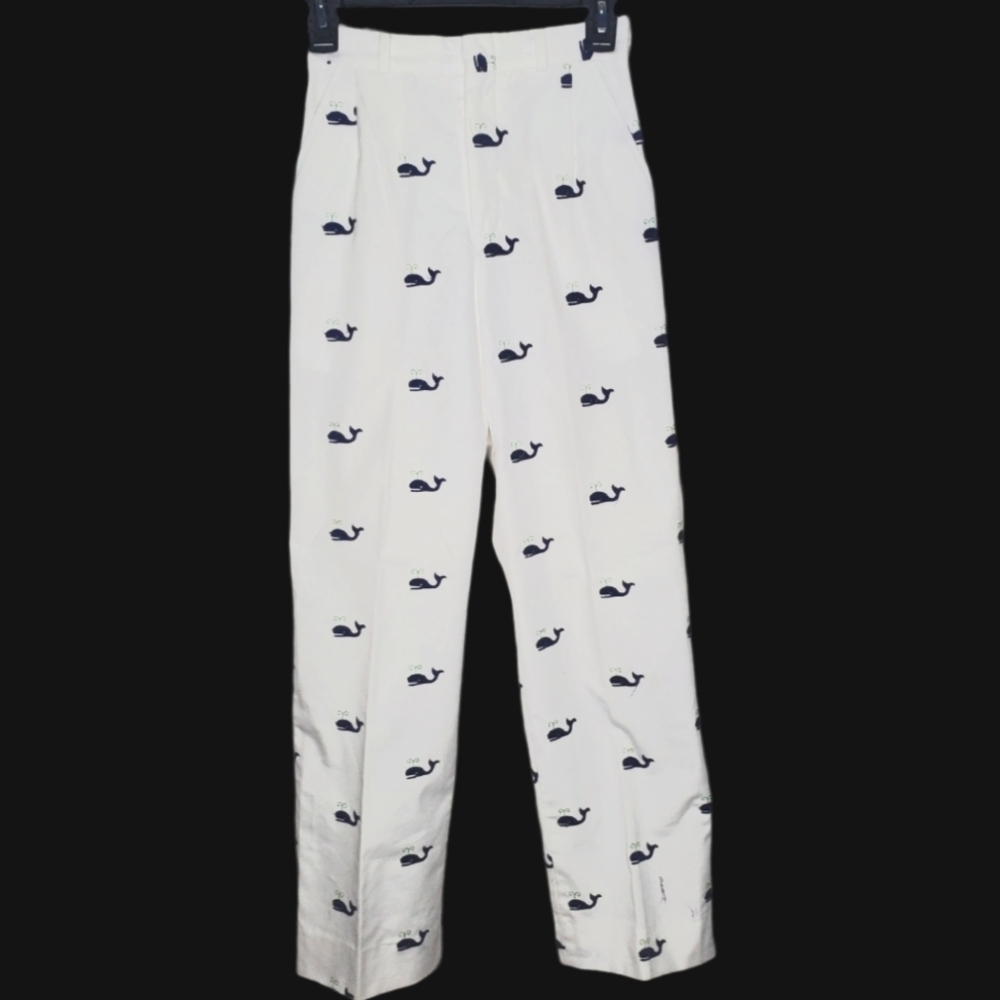 David Brooks Ltd. Vintage 80's Nautical Embroidered Whale Pants